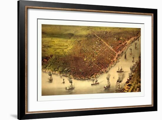 The City of New Orleans-Currier & Ives-Framed Giclee Print