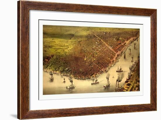 The City of New Orleans-Currier & Ives-Framed Giclee Print