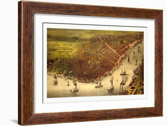 The City of New Orleans-Currier & Ives-Framed Giclee Print