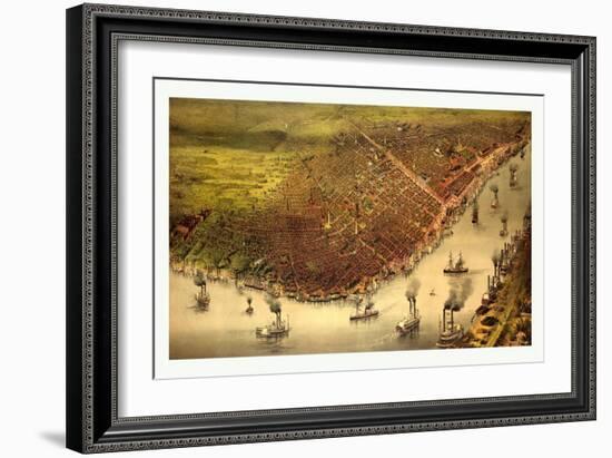 The City of New Orleans-Currier & Ives-Framed Giclee Print