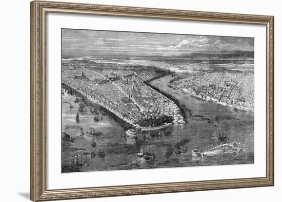 The City of New York, 1855-The Vintage Collection-Framed Giclee Print