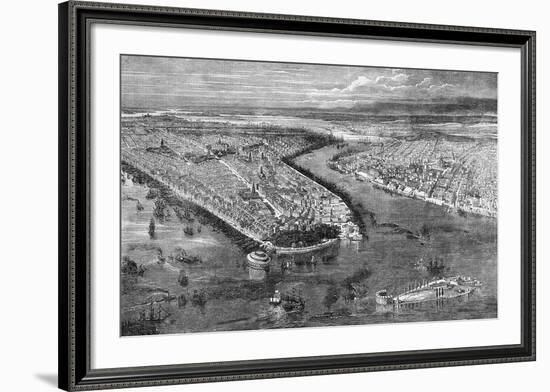 The City of New York, 1855-The Vintage Collection-Framed Giclee Print