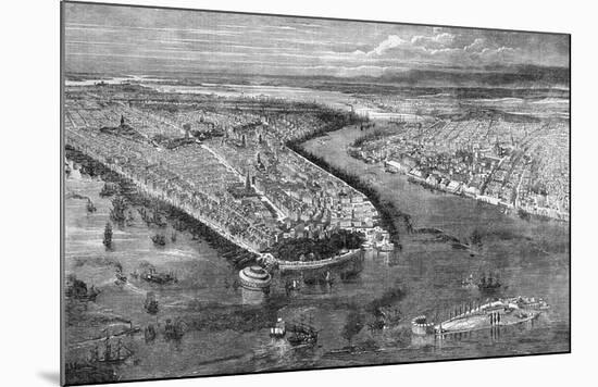 The City of New York, 1855-The Vintage Collection-Mounted Giclee Print