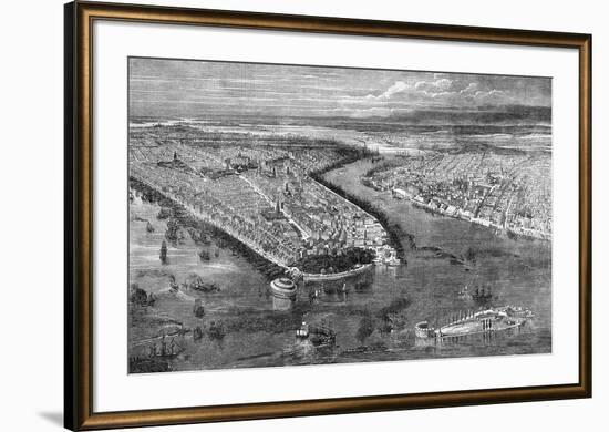 The City of New York, 1855-The Vintage Collection-Framed Giclee Print