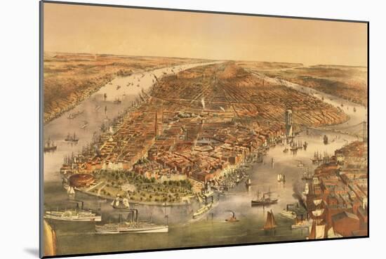 The City of New York, Published by Currier and Ives, 1870-American School-Mounted Giclee Print