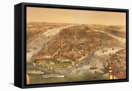 The City of New York, Published by Currier and Ives, 1870-American School-Framed Premier Image Canvas