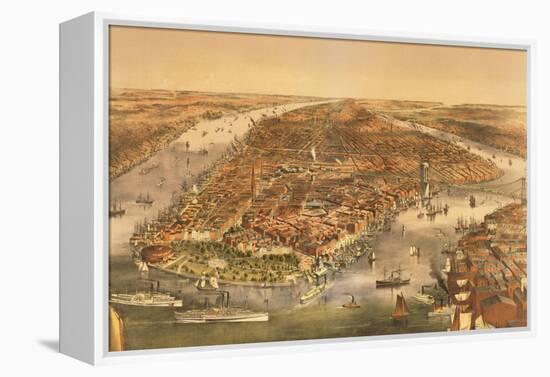 The City of New York, Published by Currier and Ives, 1870-American School-Framed Premier Image Canvas