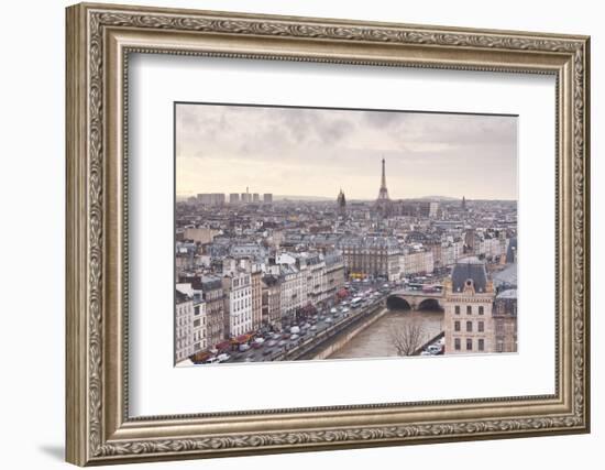The City of Paris as Seen from Notre Dame Cathedral, Paris, France, Europe-Julian Elliott-Framed Photographic Print