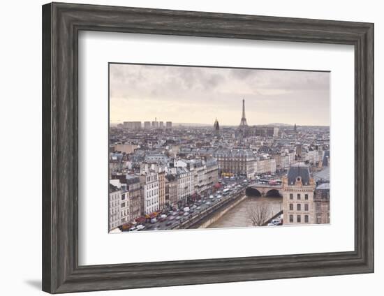 The City of Paris as Seen from Notre Dame Cathedral, Paris, France, Europe-Julian Elliott-Framed Photographic Print