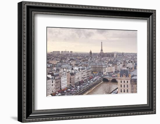 The City of Paris as Seen from Notre Dame Cathedral, Paris, France, Europe-Julian Elliott-Framed Photographic Print