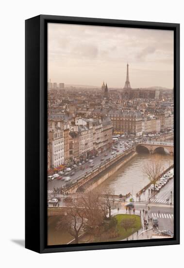 The City of Paris from Notre Dame Cathedral, Paris, France, Europe-Julian Elliott-Framed Premier Image Canvas