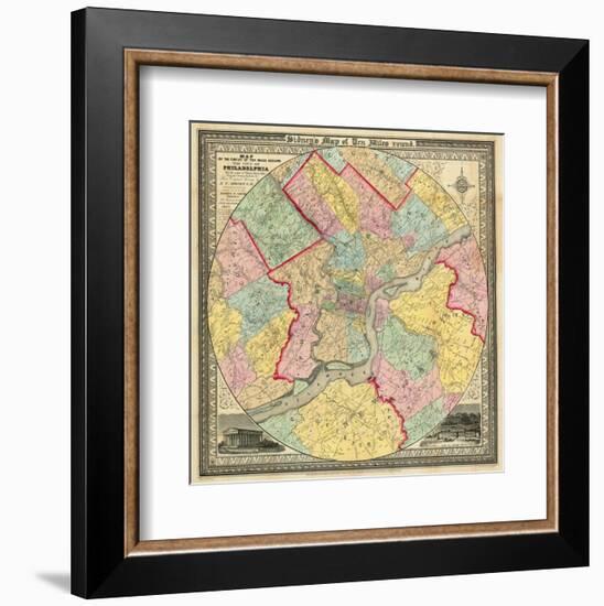 The City of Philadelphia, c.1847-J^ C^ Sidney-Framed Art Print