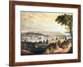The City of Washington from Beyond the Navy Yard, Engraved by William James Bennett, c.1824-George Cooke-Framed Giclee Print