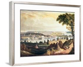 The City of Washington from Beyond the Navy Yard, Engraved by William James Bennett, c.1824-George Cooke-Framed Giclee Print