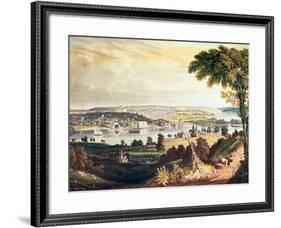 The City of Washington from Beyond the Navy Yard, Engraved by William James Bennett, c.1824-George Cooke-Framed Giclee Print