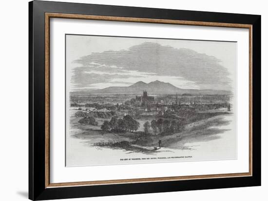 The City of Worcester, from the Oxford, Worcester, and Wolverhampton Railway-Samuel Read-Framed Giclee Print