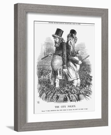 The City Police, 1863-John Tenniel-Framed Giclee Print