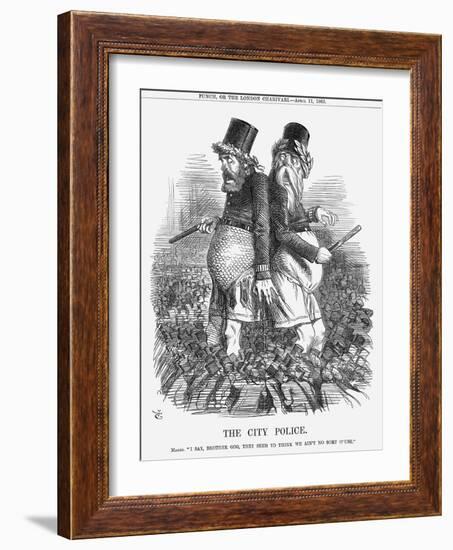 The City Police, 1863-John Tenniel-Framed Giclee Print