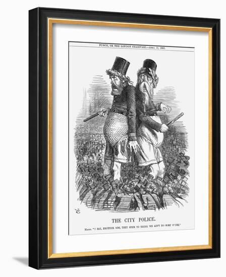 The City Police, 1863-John Tenniel-Framed Giclee Print