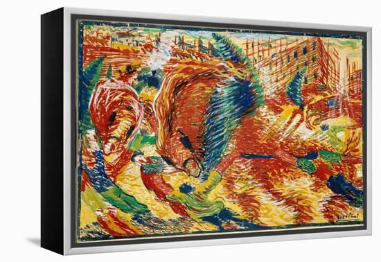 The City Rises, 1910 (Oil on Canvas)-Umberto Boccioni-Framed Premier Image Canvas