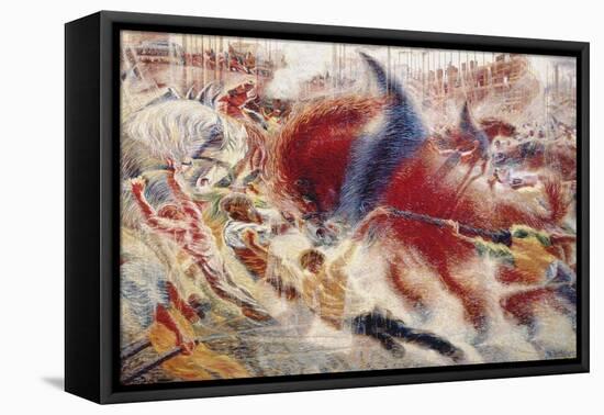 The City Rises, 1910-Umberto Boccioni-Framed Premier Image Canvas