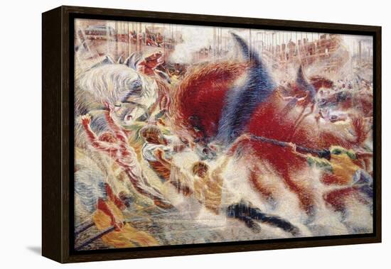 The City Rises, 1910-Umberto Boccioni-Framed Premier Image Canvas