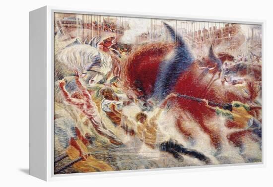 The City Rises, 1910-Umberto Boccioni-Framed Premier Image Canvas