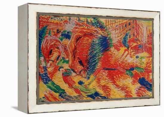 The City Rises, 1911-Umberto Boccioni-Framed Premier Image Canvas