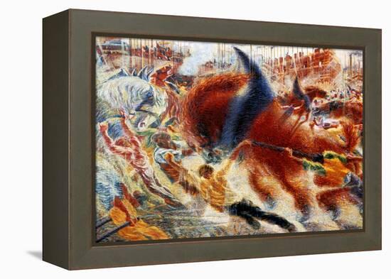 The City Rises, 1911-Umberto Boccioni-Framed Premier Image Canvas