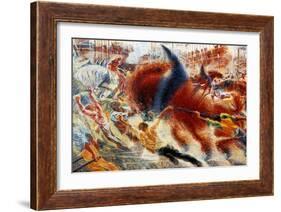 The City Rises, 1911-Umberto Boccioni-Framed Giclee Print