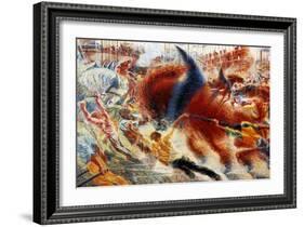The City Rises, 1911-Umberto Boccioni-Framed Giclee Print