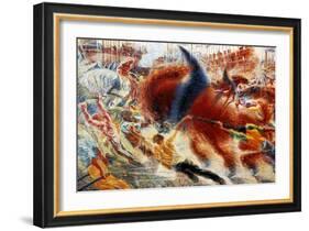 The City Rises, 1911-Umberto Boccioni-Framed Giclee Print