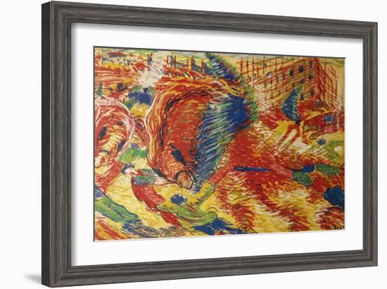 The City Rises-Umberto Boccioni-Framed Giclee Print