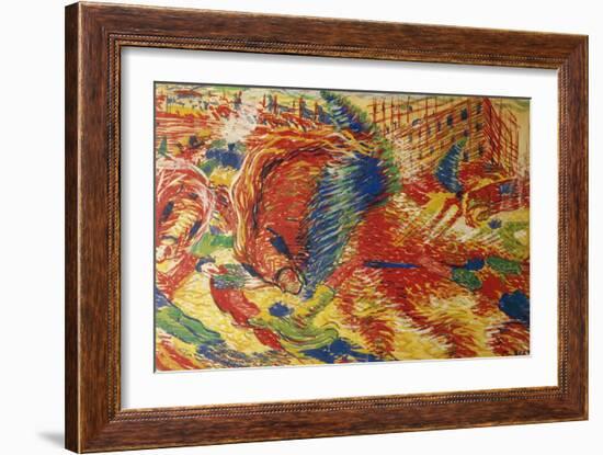 The City Rises-Umberto Boccioni-Framed Giclee Print