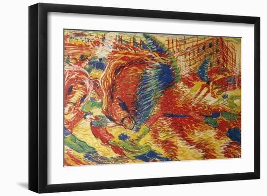 The City Rises-Umberto Boccioni-Framed Giclee Print