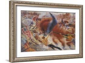 The City Rises-Umberto Boccioni-Framed Giclee Print