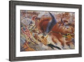 The City Rises-Umberto Boccioni-Framed Giclee Print