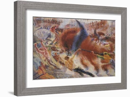 The City Rises-Umberto Boccioni-Framed Giclee Print