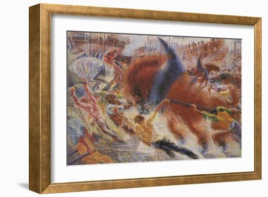 The City Rises-Umberto Boccioni-Framed Giclee Print