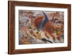 The City Rises-Umberto Boccioni-Framed Giclee Print