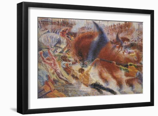 The City Rises-Umberto Boccioni-Framed Giclee Print