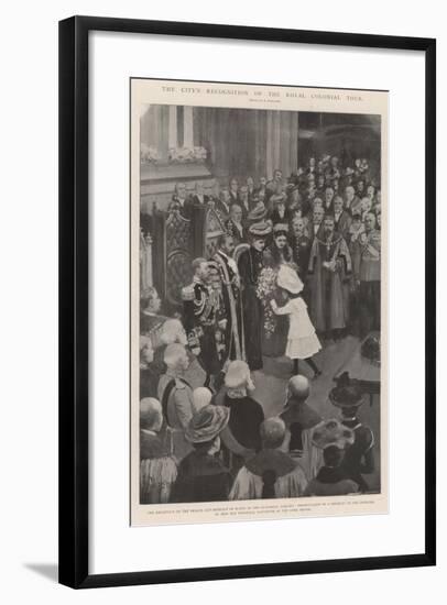 The City's Recognition of the Royal Colonial Tour-Amedee Forestier-Framed Giclee Print