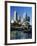 The City Skyline and Yarra River from Southgate, Melbourne, Victoria, Australia-Gavin Hellier-Framed Photographic Print