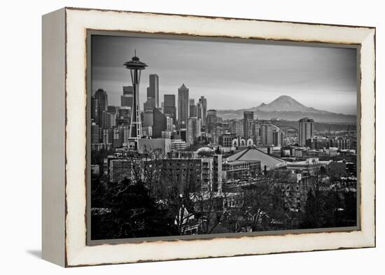 The City Skyline of Seattle, Washington from Kerry Park - Queen Anne - Seattle, Washington-Dan Holz-Framed Premier Image Canvas