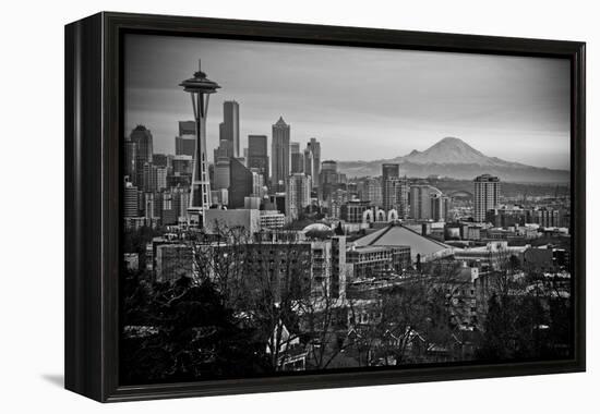 The City Skyline of Seattle, Washington from Kerry Park - Queen Anne - Seattle, Washington-Dan Holz-Framed Premier Image Canvas