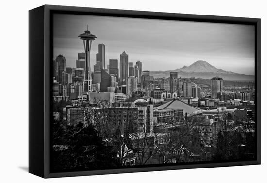 The City Skyline of Seattle, Washington from Kerry Park - Queen Anne - Seattle, Washington-Dan Holz-Framed Premier Image Canvas