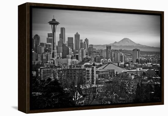 The City Skyline of Seattle, Washington from Kerry Park - Queen Anne - Seattle, Washington-Dan Holz-Framed Premier Image Canvas