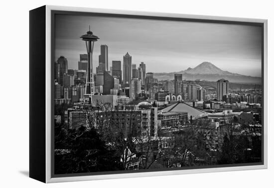 The City Skyline of Seattle, Washington from Kerry Park - Queen Anne - Seattle, Washington-Dan Holz-Framed Premier Image Canvas