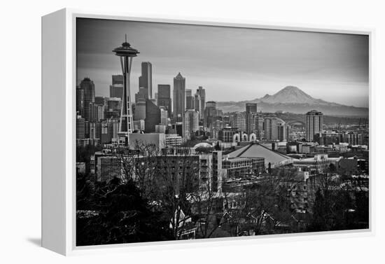 The City Skyline of Seattle, Washington from Kerry Park - Queen Anne - Seattle, Washington-Dan Holz-Framed Premier Image Canvas