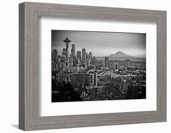 The City Skyline of Seattle, Washington from Kerry Park - Queen Anne - Seattle, Washington-Dan Holz-Framed Photographic Print